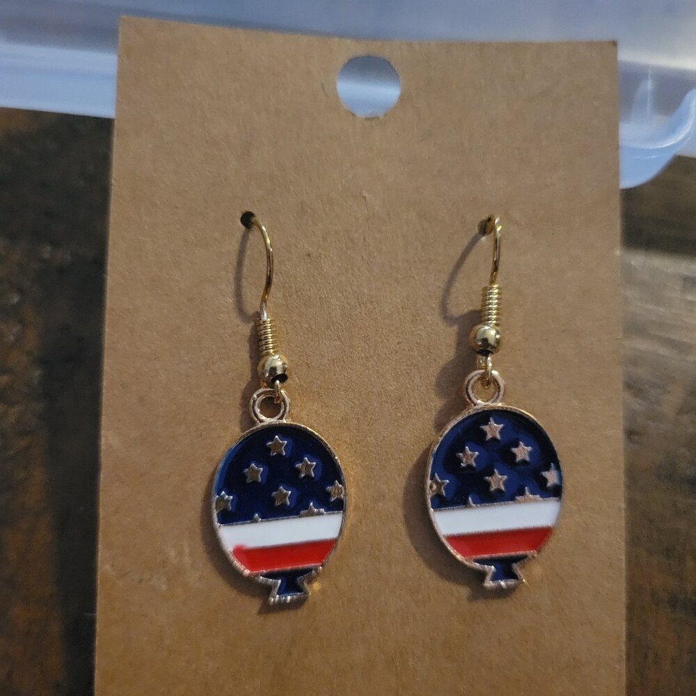 Patriotic Balloon Earrings